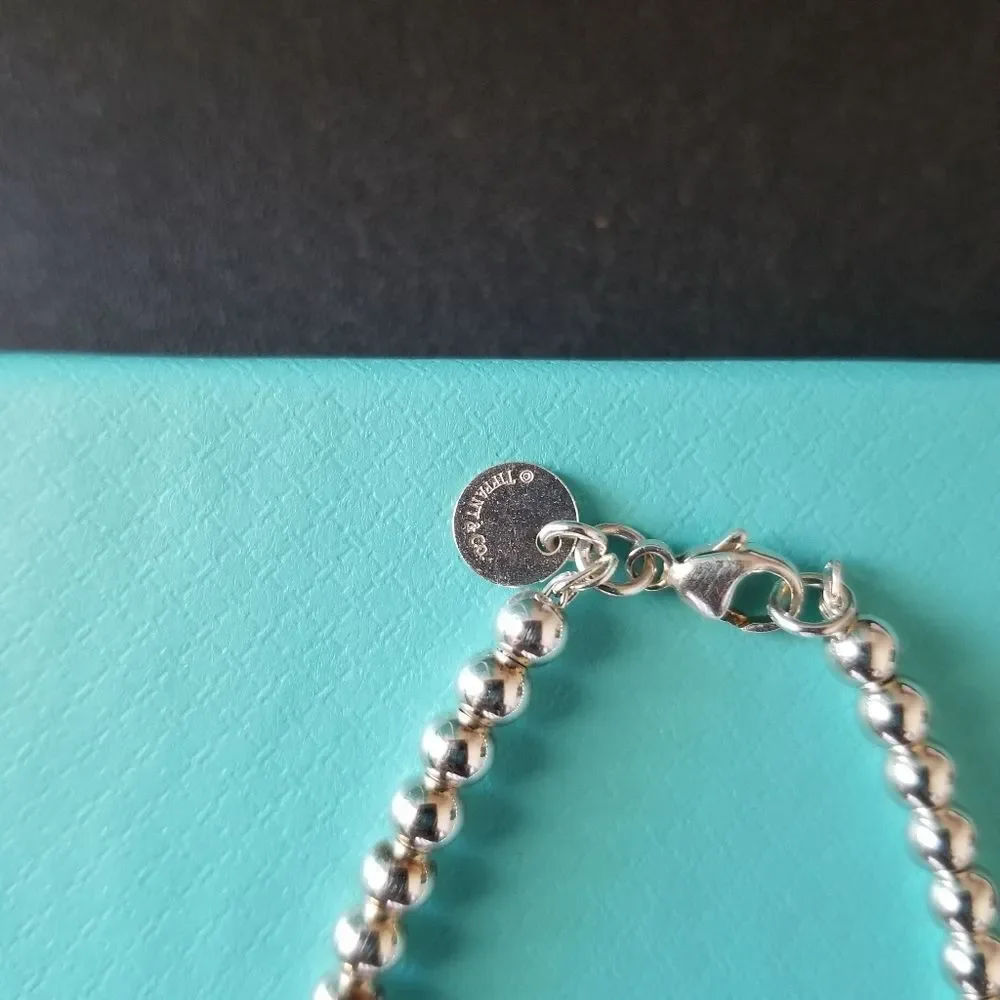 Tiffany & Co. Blue Enamel Heart Bracelet